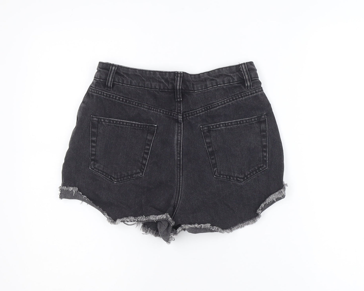 Jay Jays Women Black Size 8 High Rise Denim Cut-Off Shorts