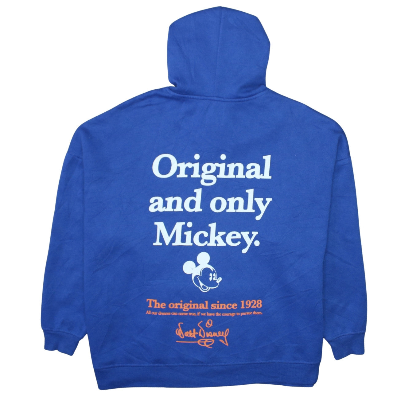 Disney at Primark Blue Mickey Mouse Men's Pullover Hoodie Size L