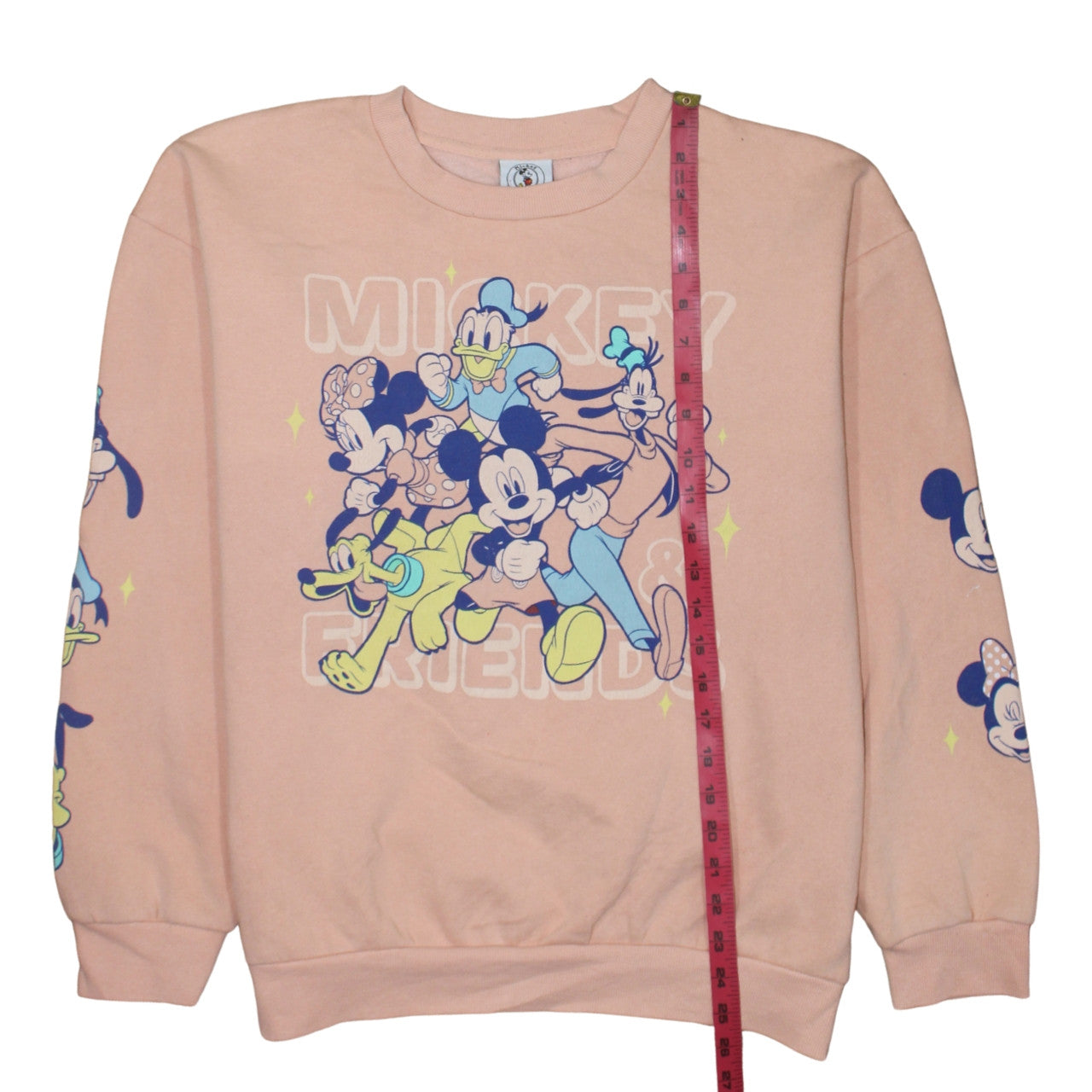Disney Mickey & Co Women’s Pink Crew Neck Pullover Sweatshirt Size L