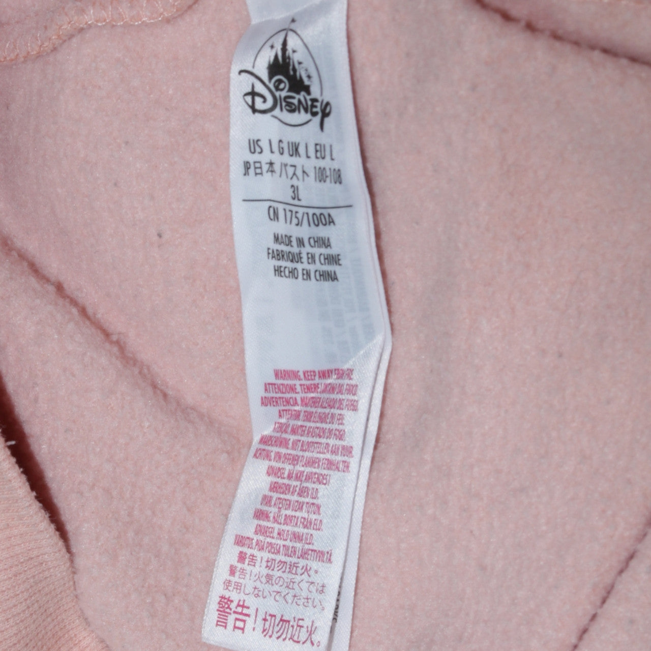 Disney Mickey & Co Women’s Pink Crew Neck Pullover Sweatshirt Size L