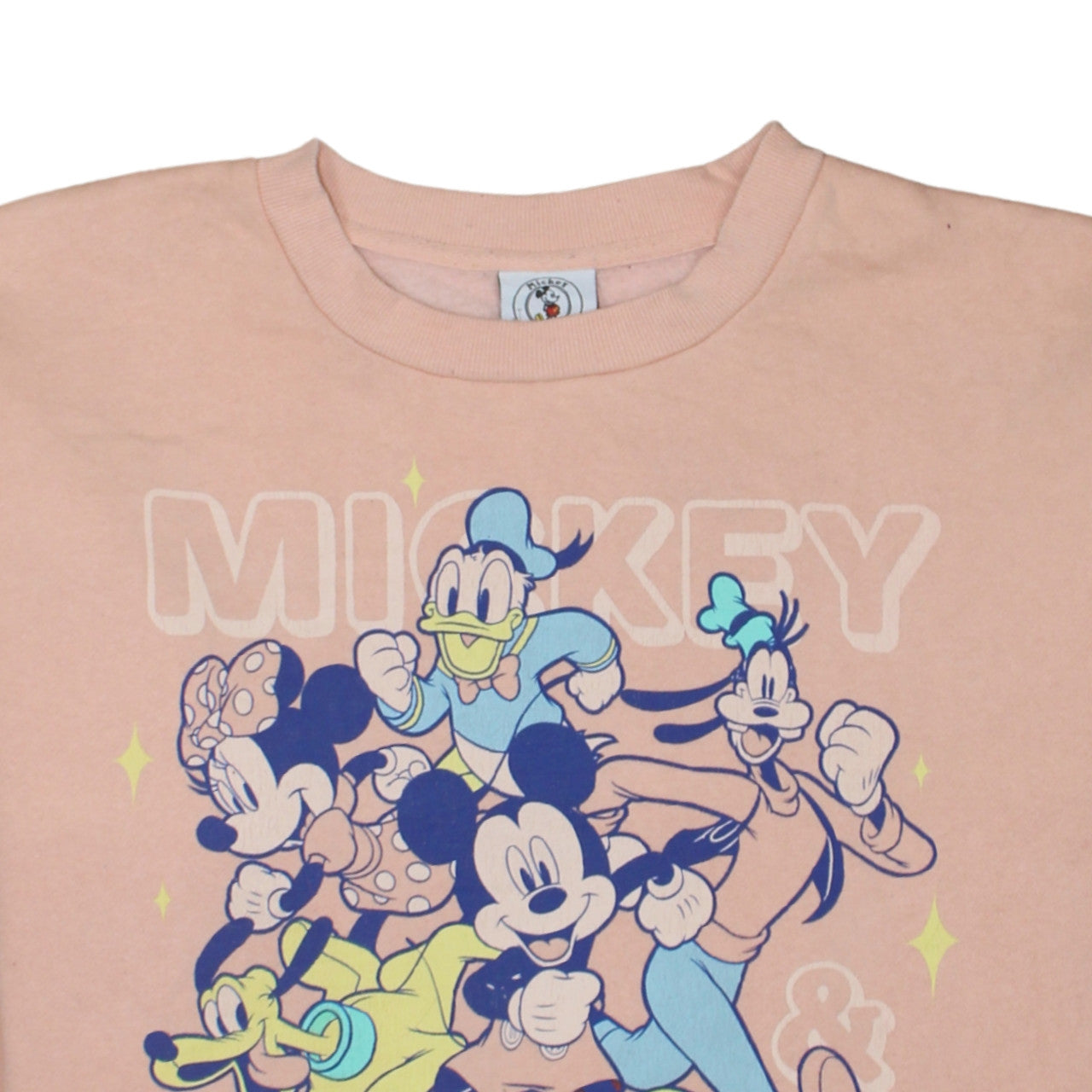 Disney Mickey & Co Women’s Pink Crew Neck Pullover Sweatshirt Size L
