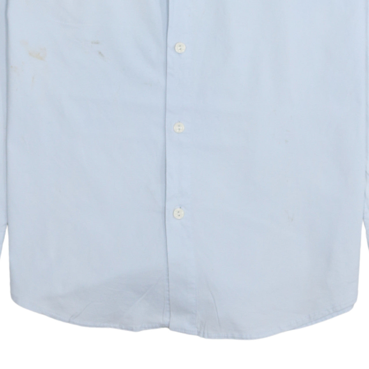 Lacoste Men’s Blue Long Sleeve Cotton Button-Up Shirt Size L