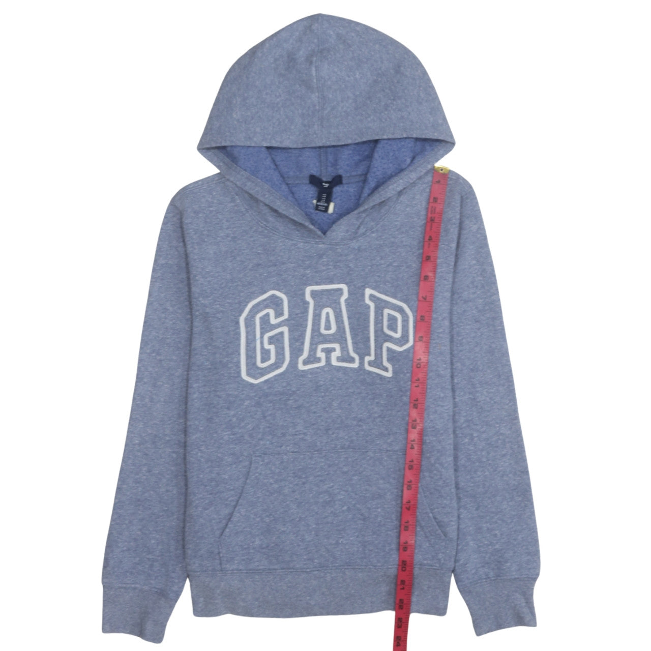 GAP Men's Blue Small Pullover Hoodie with Logo Fleece Sweatshirt