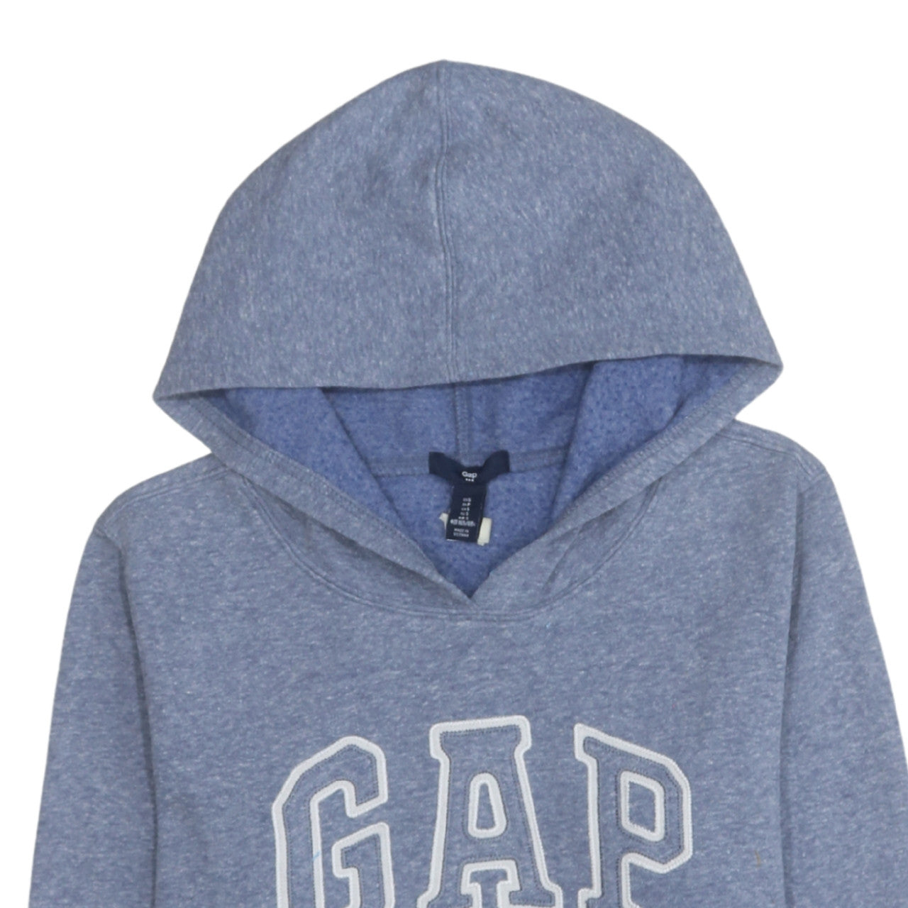 GAP Men's Blue Small Pullover Hoodie with Logo Fleece Sweatshirt