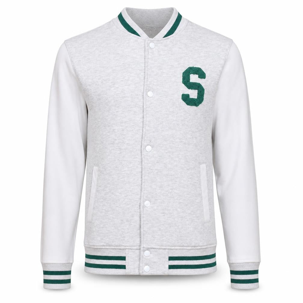 Primark Men’s Grey Varsity Jacket Small Letterman College Style