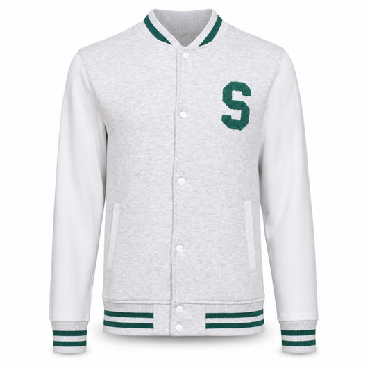 Primark Men’s Grey Varsity Jacket Small Letterman College Style