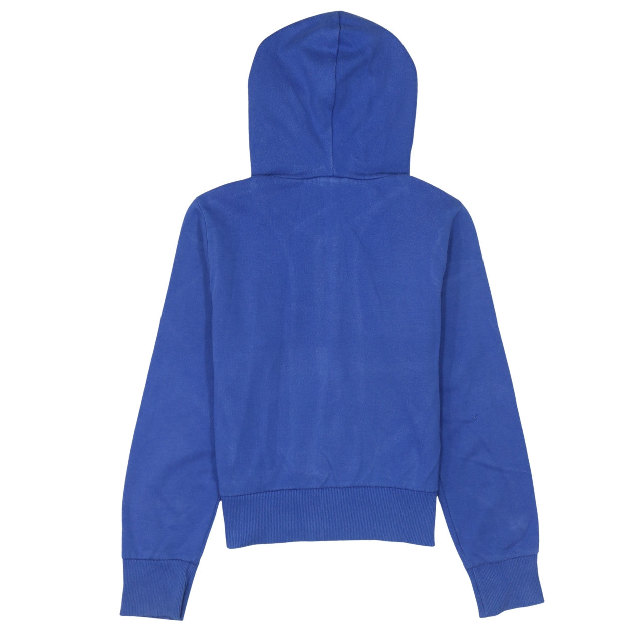 ELLE Sports Women Blue Full Zip Hoodie Medium Cotton Blend