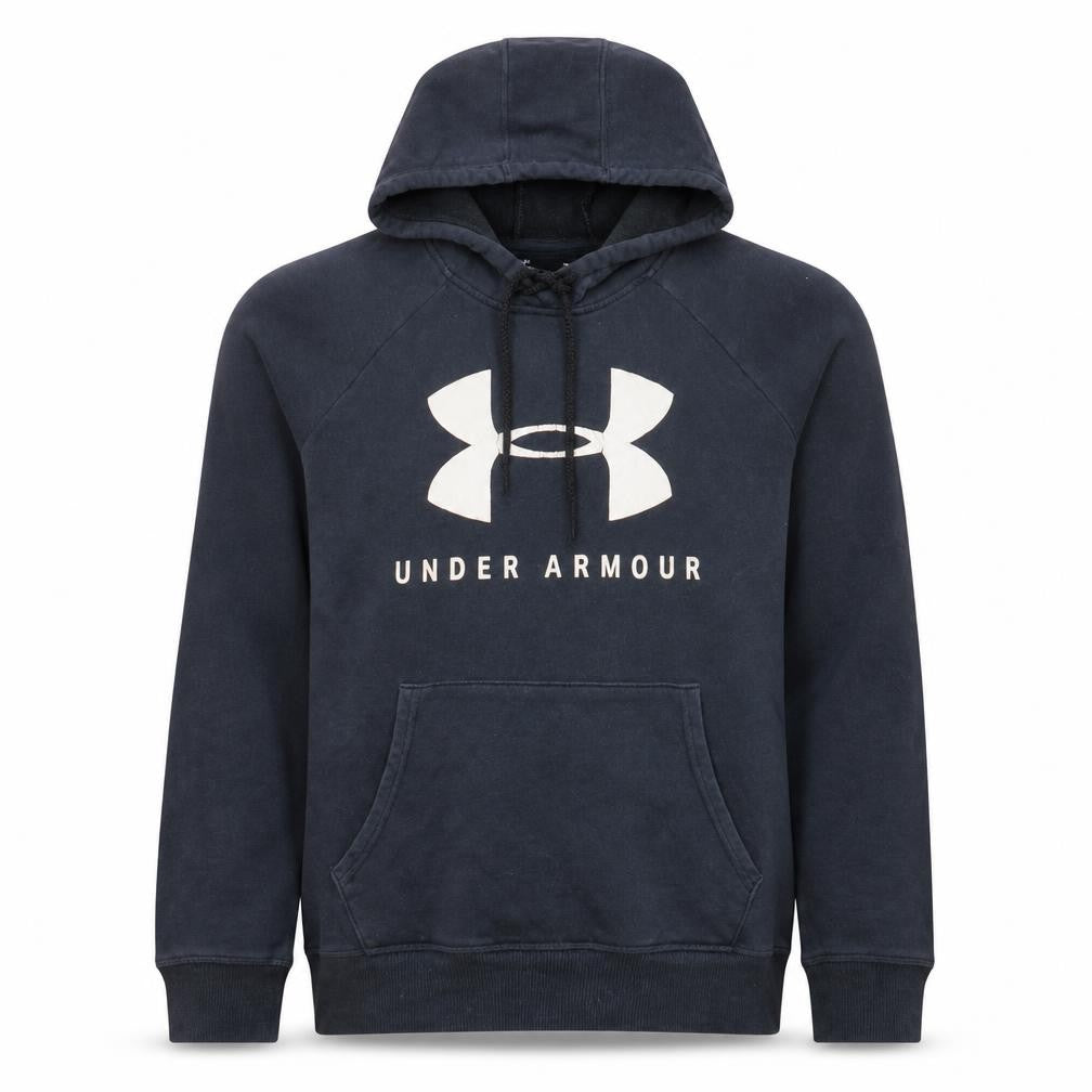 Under Armour Men’s Black Pullover Hoodie Small Logo Fleece Sweatshirt