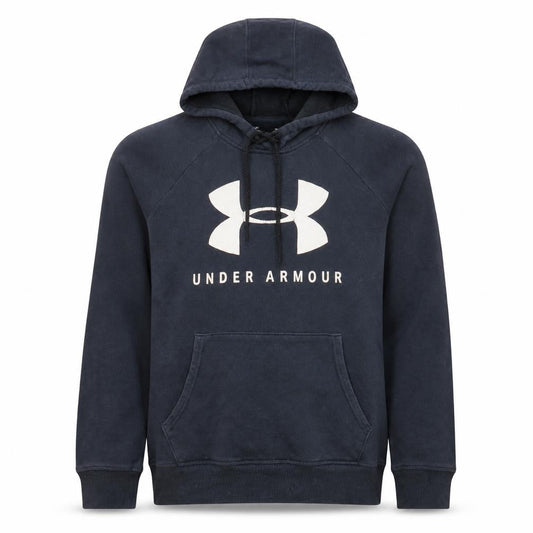 Under Armour Men’s Black Pullover Hoodie Small Logo Fleece Sweatshirt
