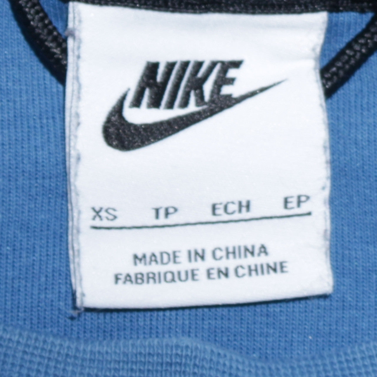 Nike Men Blue XS Crew Neck Pullover Sweatshirt with Zip Pocket