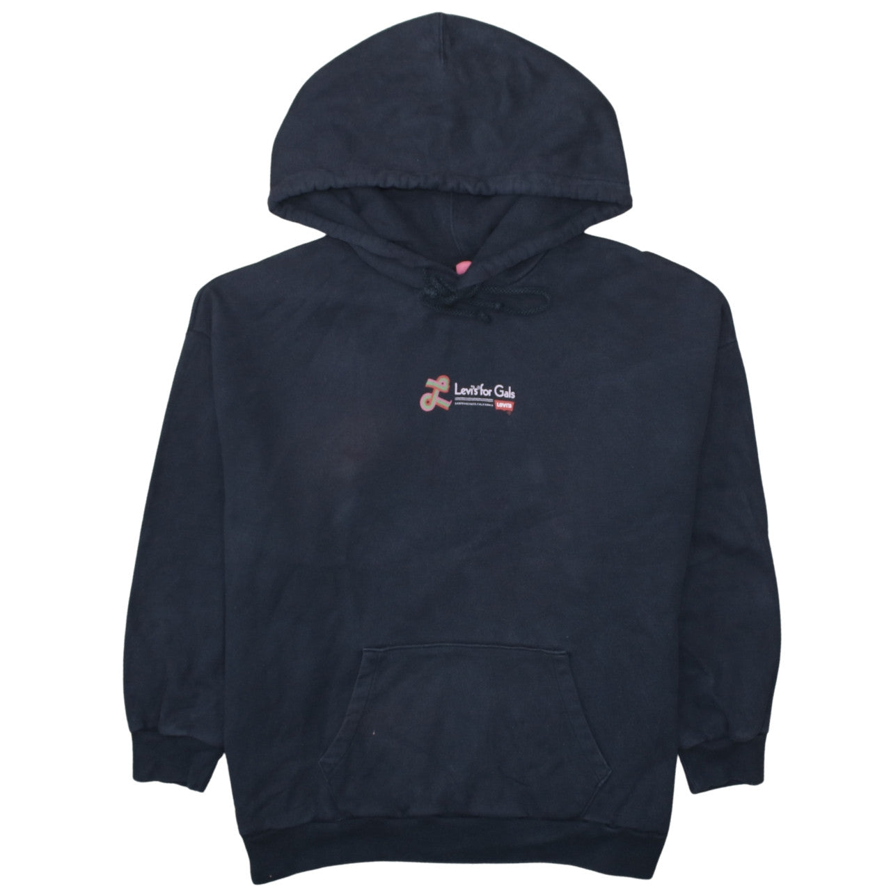 Levi's Blue Vintage Unisex Pullover Hoodie Medium Retro Graphic