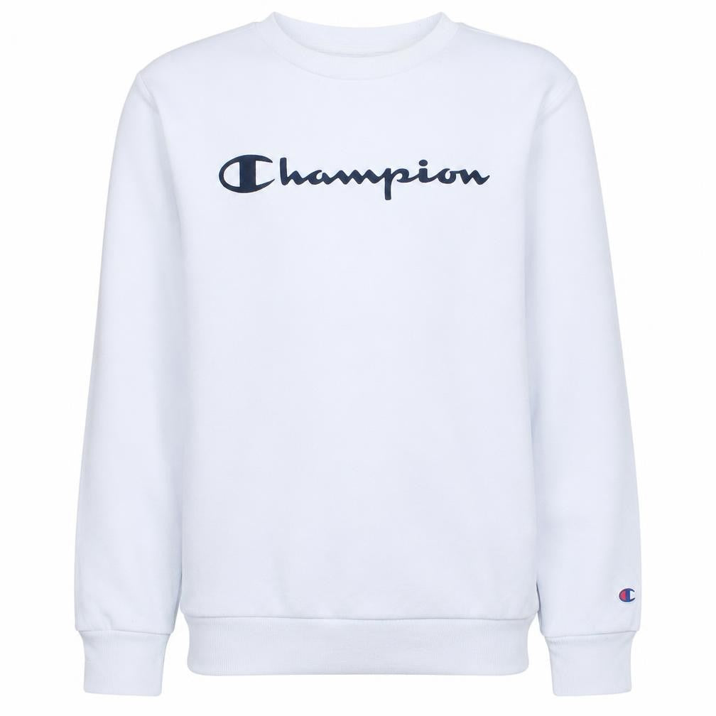 Champion Boys White XL 13-14 Years Crew Neck Pullover Sweatshirt