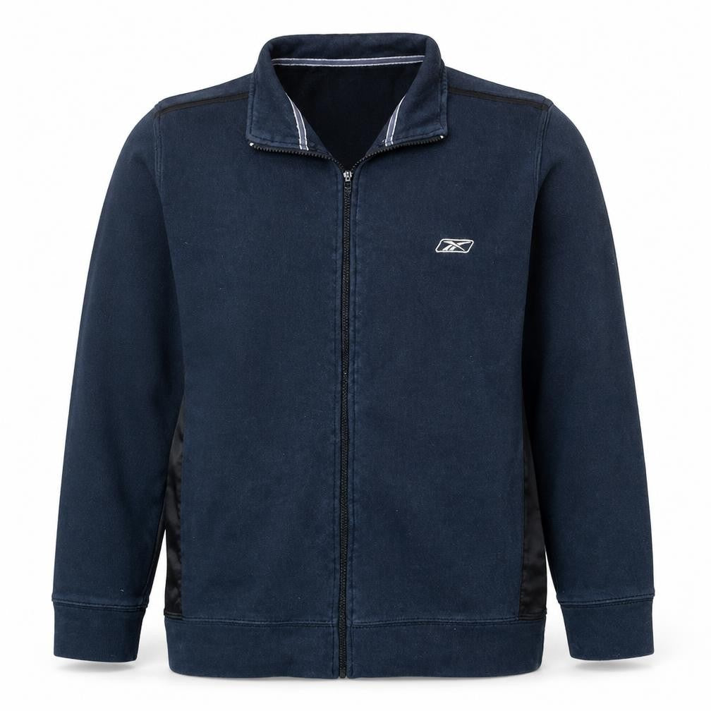 Reebok Men's Blue Full Zip Fleece Sweatshirt L Sportswear