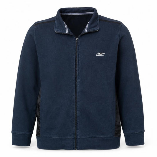 Reebok Men's Blue Full Zip Fleece Sweatshirt L Sportswear