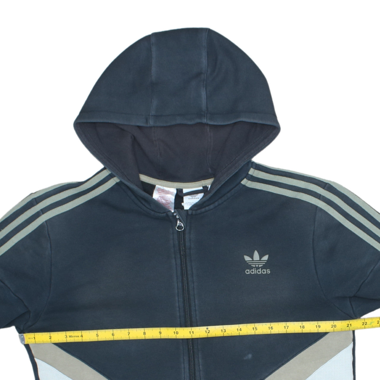 Adidas Boys Black Full Zip Hoodie XL 15-16Y Hooded Sweatshirt