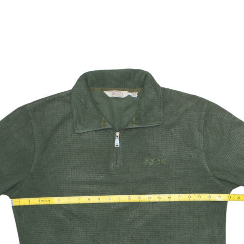 Regatta Mens Green Fleece 1/4 Zip Pullover Sweatshirt M