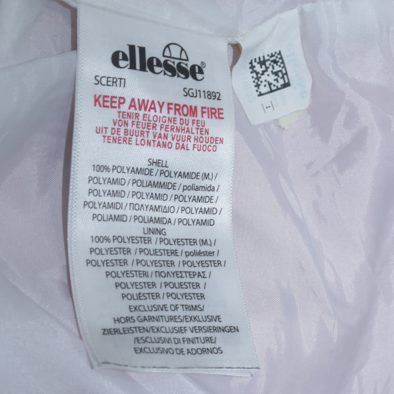 Ellesse Women's Pink Windbreaker Jacket Size 14 Lightweight Logo