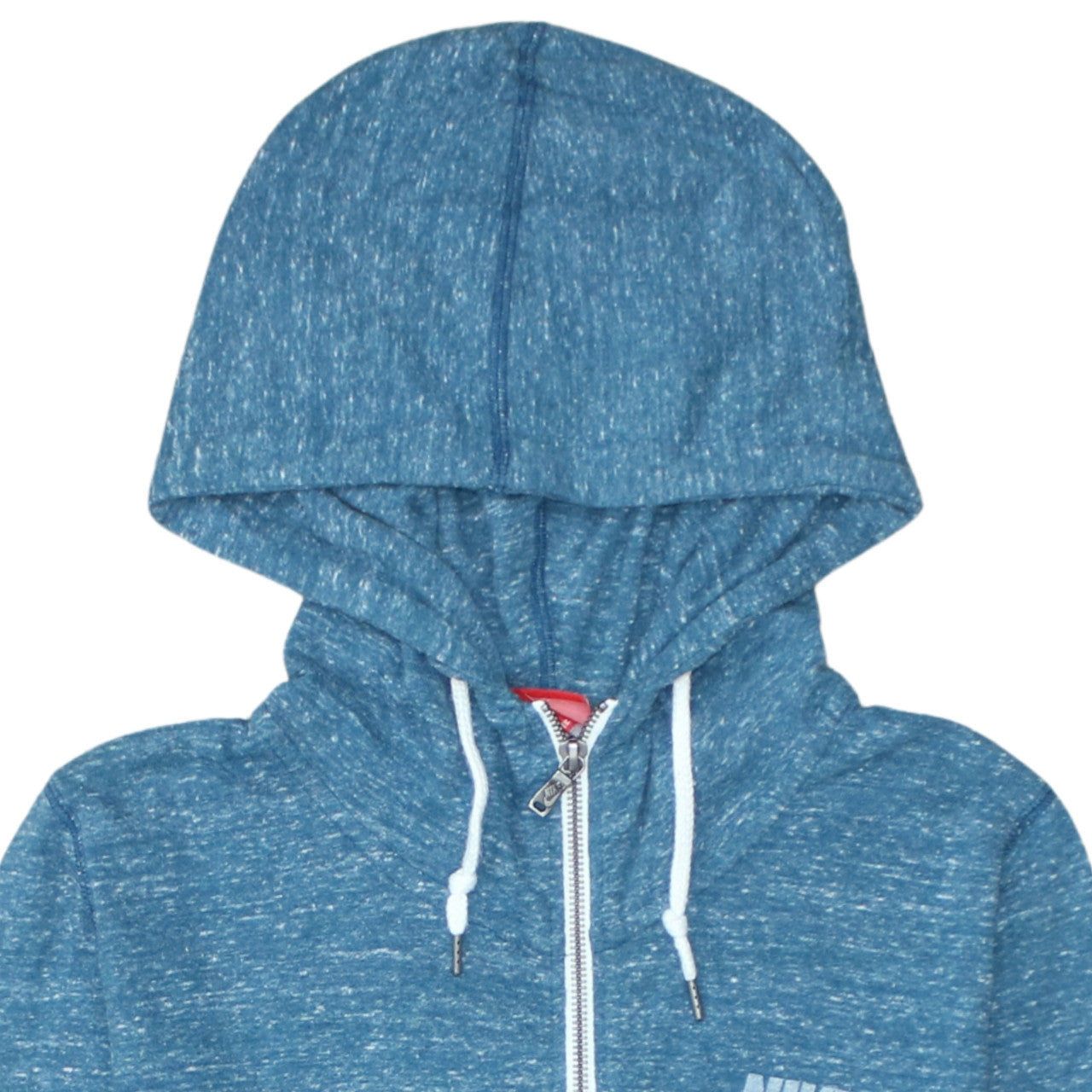 Nike Womens Blue Full Zip Hoodie Size M Cotton Blend Hooded Sweatshirt