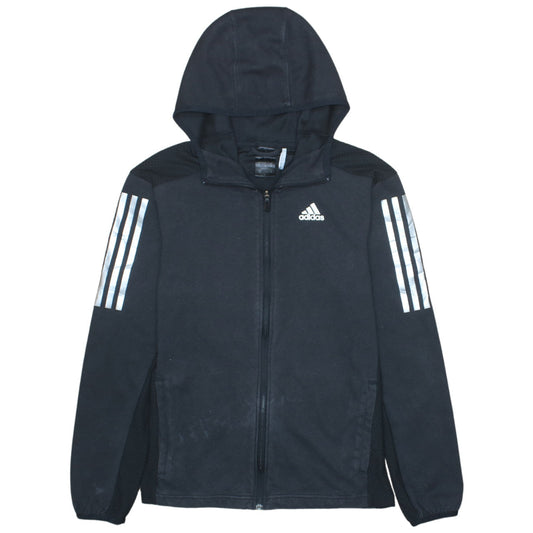 Adidas Men's Black Full Zip Hoodie S Sports Fleece Jacket
