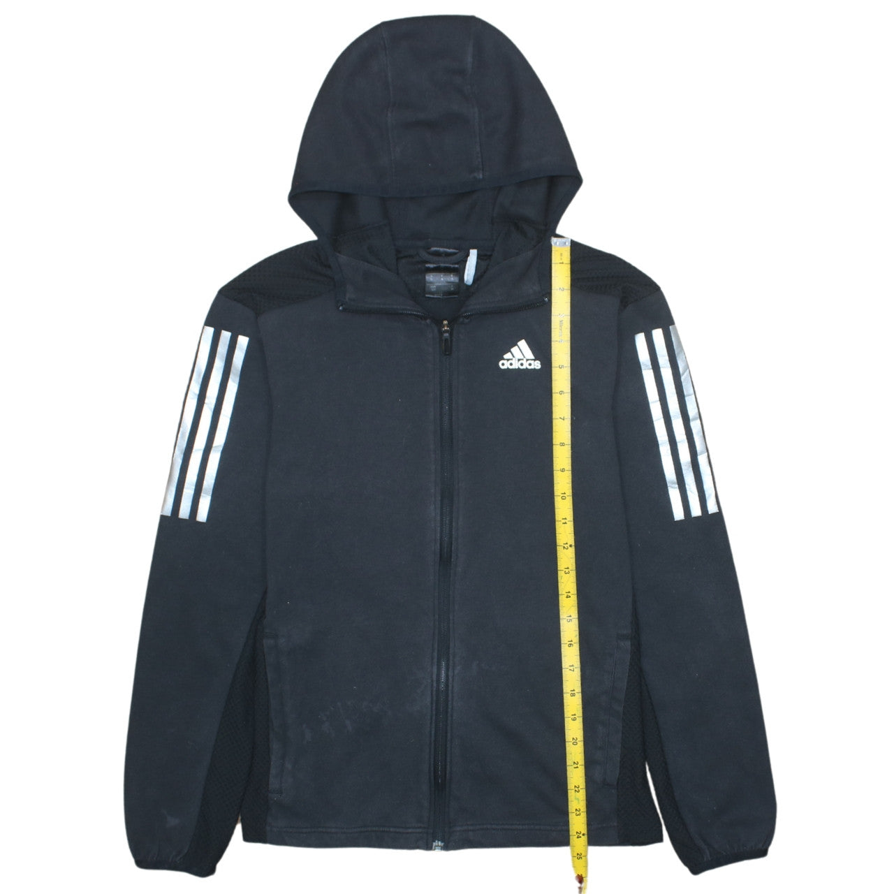 Adidas Men's Black Full Zip Hoodie S Sports Fleece Jacket
