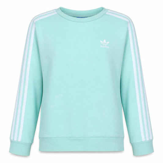 Adidas Women’s Mint Green Crew Neck Sweatshirt Size 10 Cotton Blend
