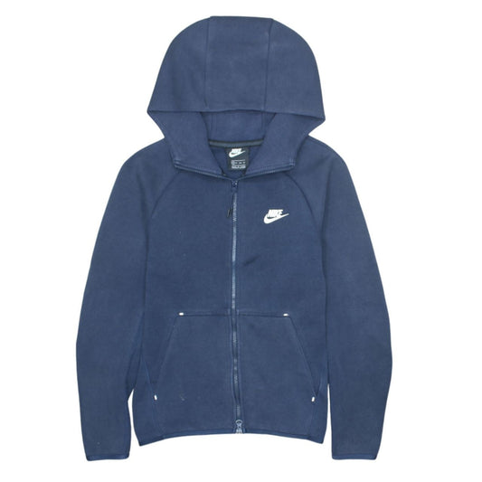 Nike Men's Blue Full Zip Hoodie XS Cotton Blend Sportswear