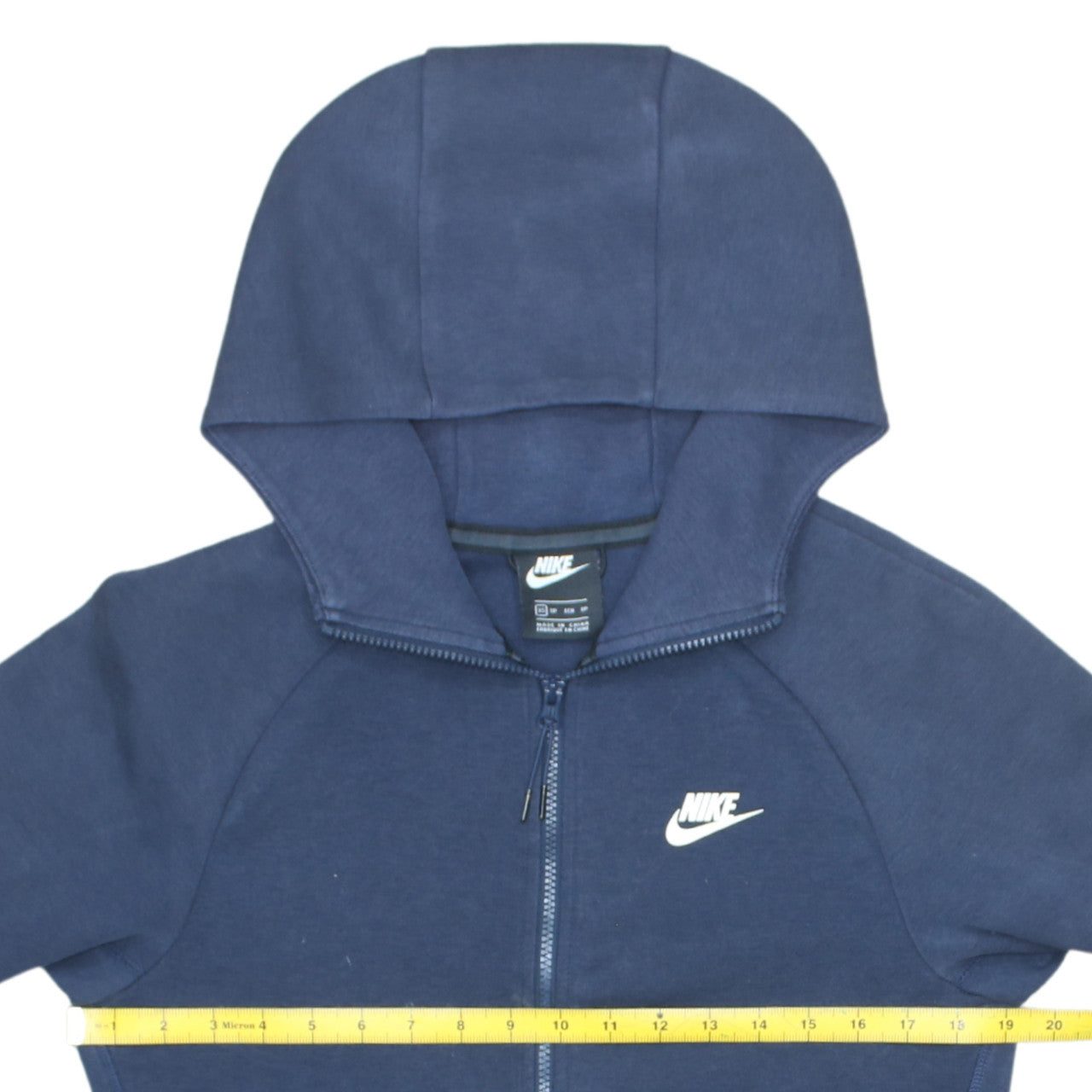 Nike Men's Blue Full Zip Hoodie XS Cotton Blend Sportswear