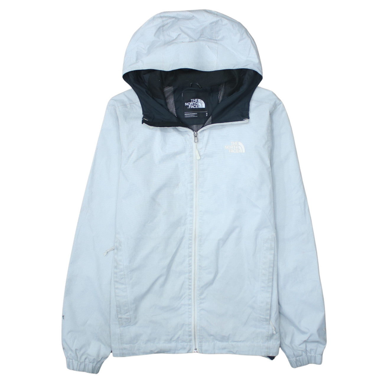 The North Face Men's Blue Small Hooded Waterproof Windbreaker Jacket
