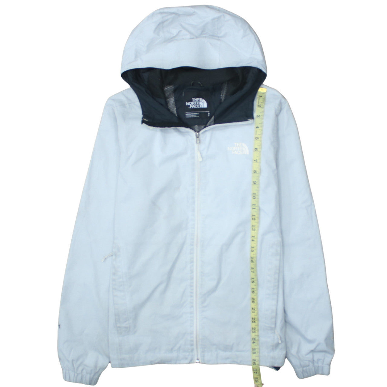 The North Face Men's Blue Small Hooded Waterproof Windbreaker Jacket