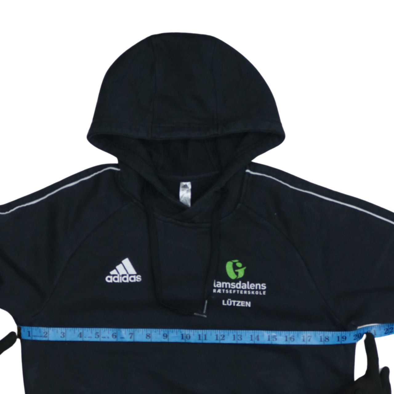 adidas Mens Black Pullover Hoodie Small Sports Fleece Sweatshirt