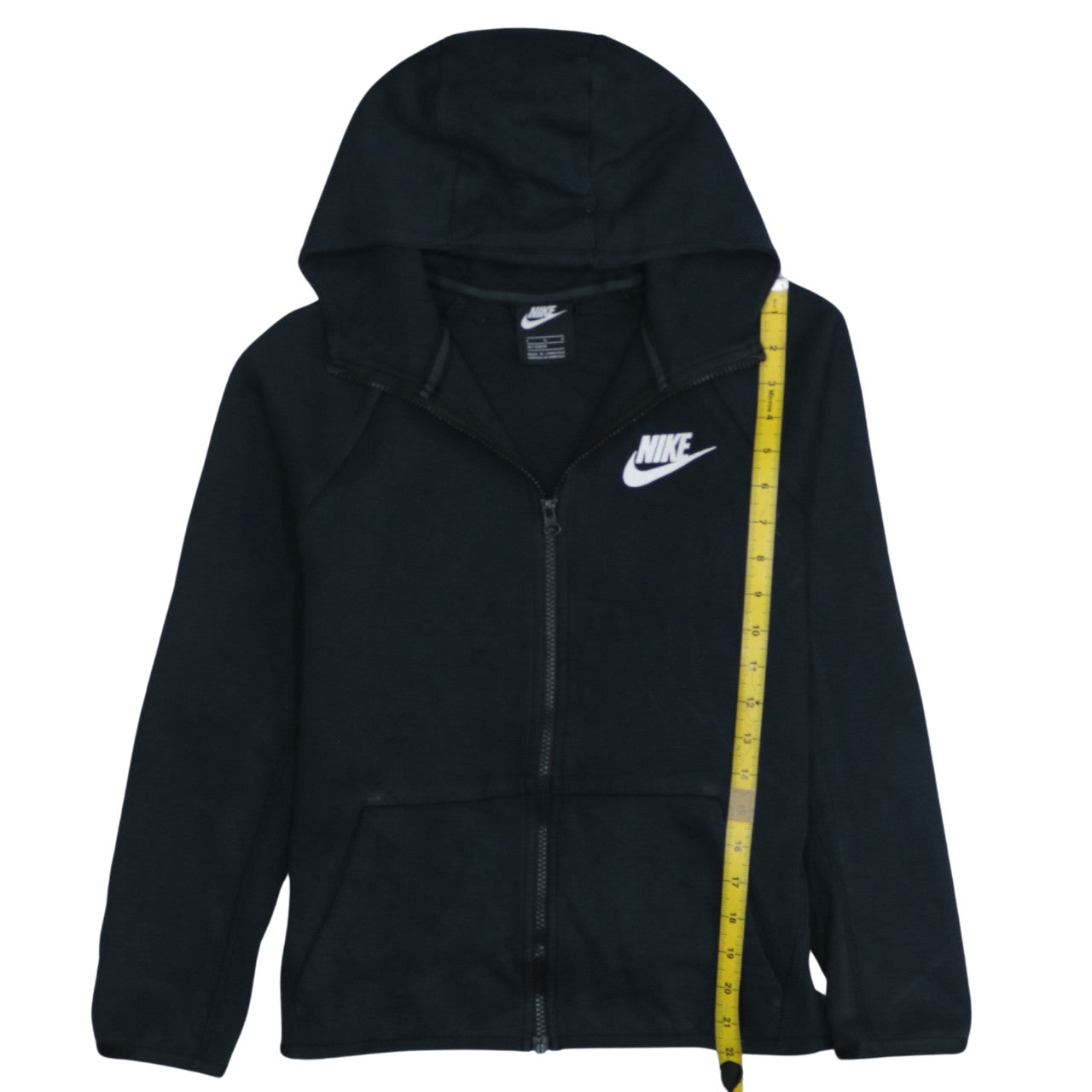 Nike Boys Black Full Zip Hoodie L 147-158cm Cotton Blend