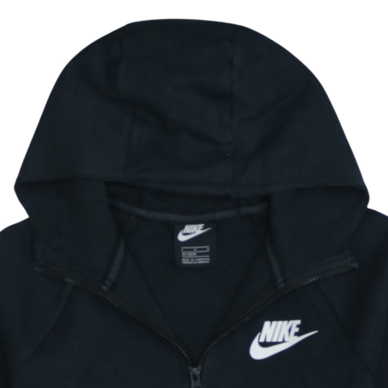 Nike Boys Black Full Zip Hoodie L 147-158cm Cotton Blend