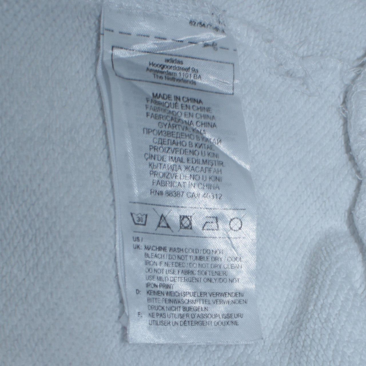 Adidas Womens White Relaxed Fit Crew Neck Logo Sweatshirt XS
