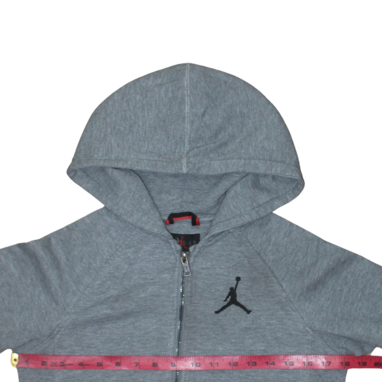 Jordan Boys Grey Full Zip Hoodie 12-13 Years Logo Hooded Sweatshirt