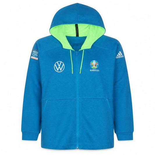 Adidas Women Blue Full Zip Hoodie Size 16-18 EU2020 Volkswagen Logo