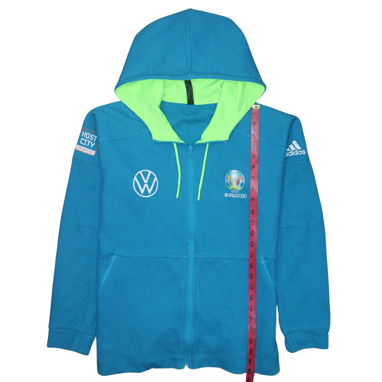 Adidas Women Blue Full Zip Hoodie Size 16-18 EU2020 Volkswagen Logo