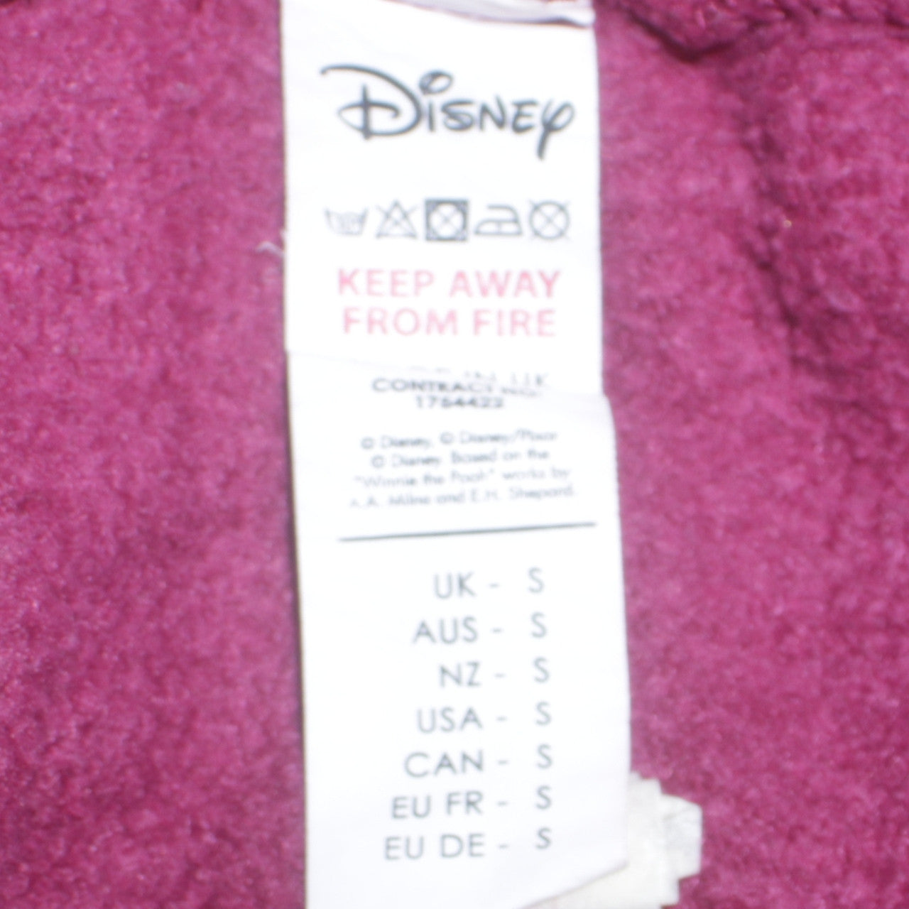 Disney Unisex Adults Purple Christmas Graphic Sweatshirt Size S