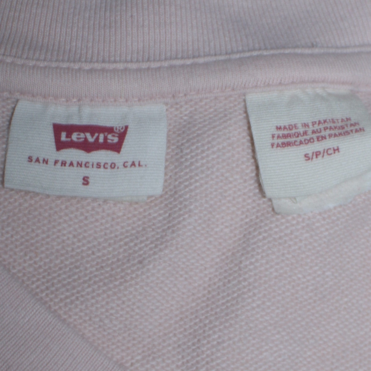 Levi's Women's Pink Crew Neck Pullover Sweatshirt Small