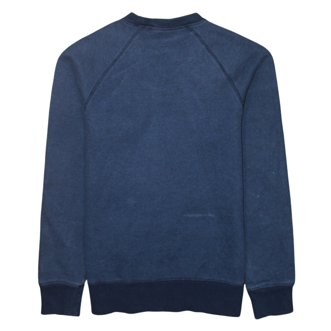 Adidas Men Blue Crew Neck Logo Sweatshirt Size S