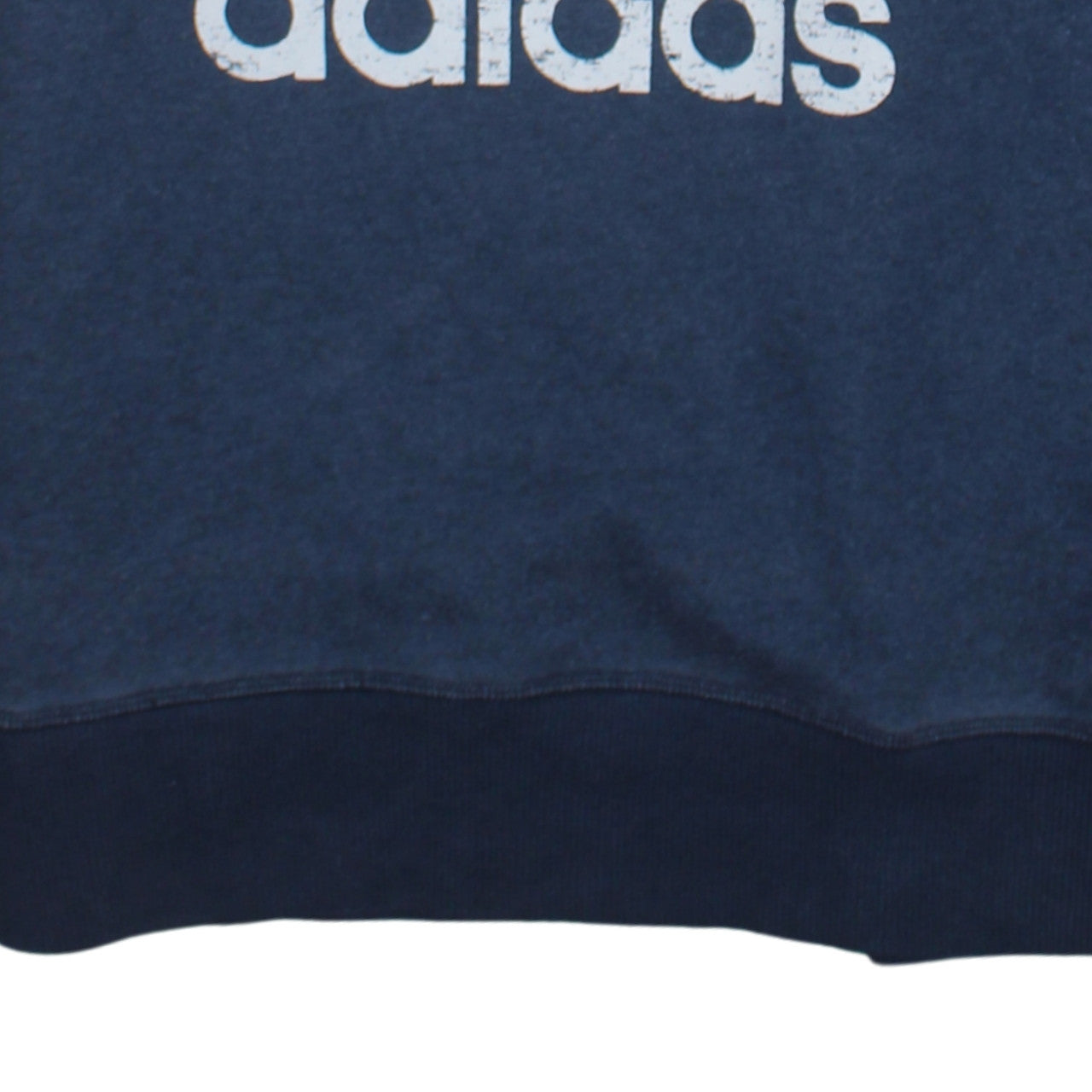 Adidas Men Blue Crew Neck Logo Sweatshirt Size S