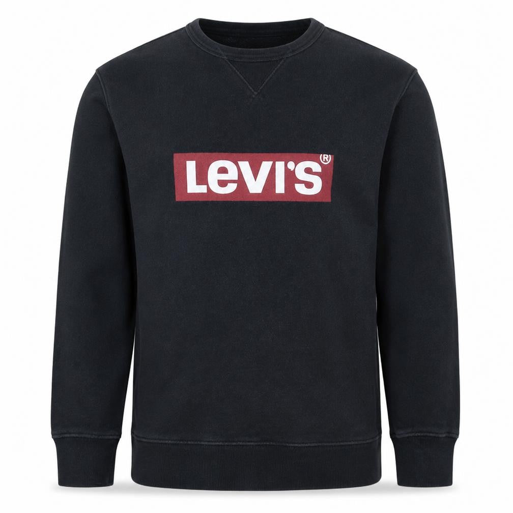 Levi's Men's Black Logo Crew Neck Sweatshirt Size M Regular Fit