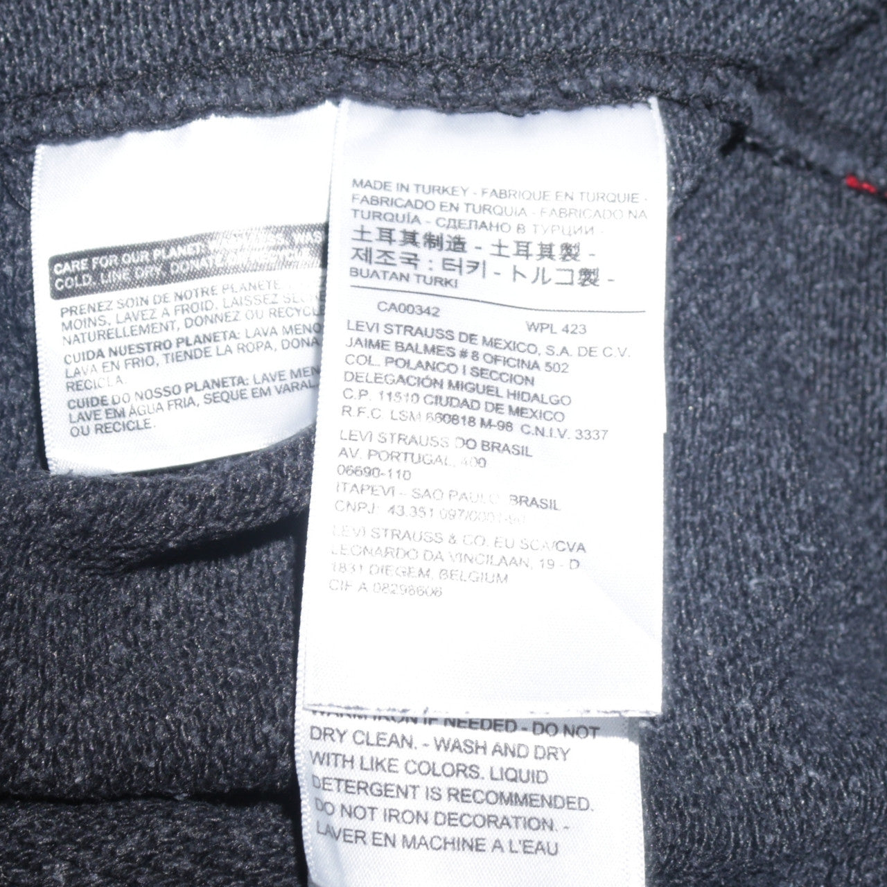 Levi's Men's Black Logo Crew Neck Sweatshirt Size M Regular Fit