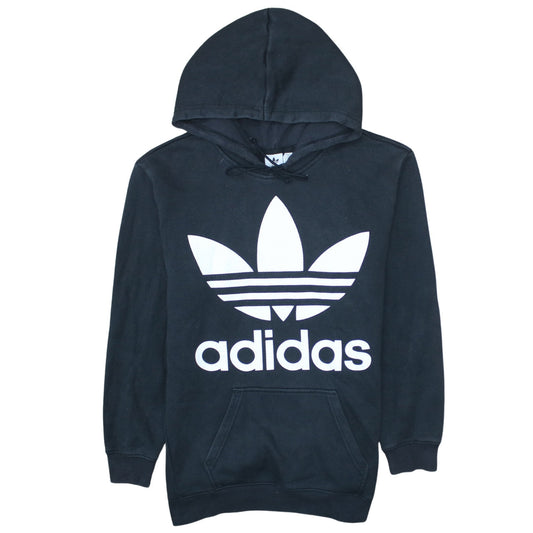 adidas Men's Black Pullover Hoodie M Logo Fleece Sweatshirt
