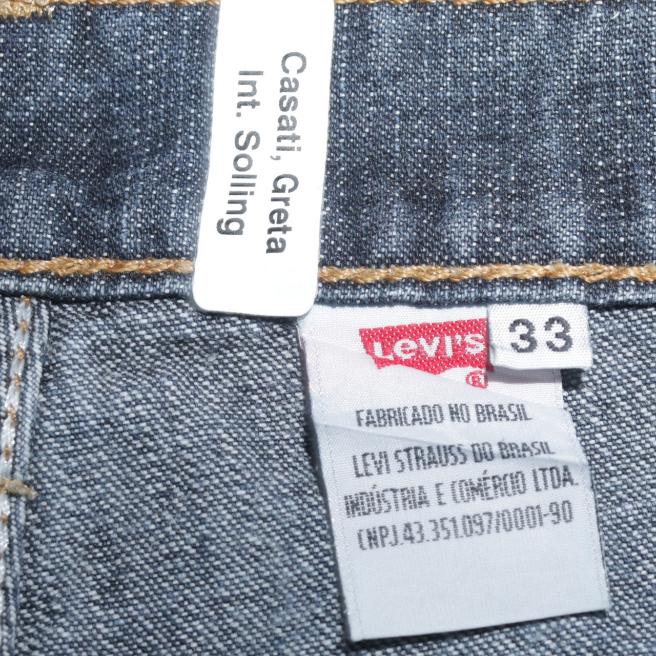 Levi's Men's Blue 33 Straight Regular Fit Denim Jeans