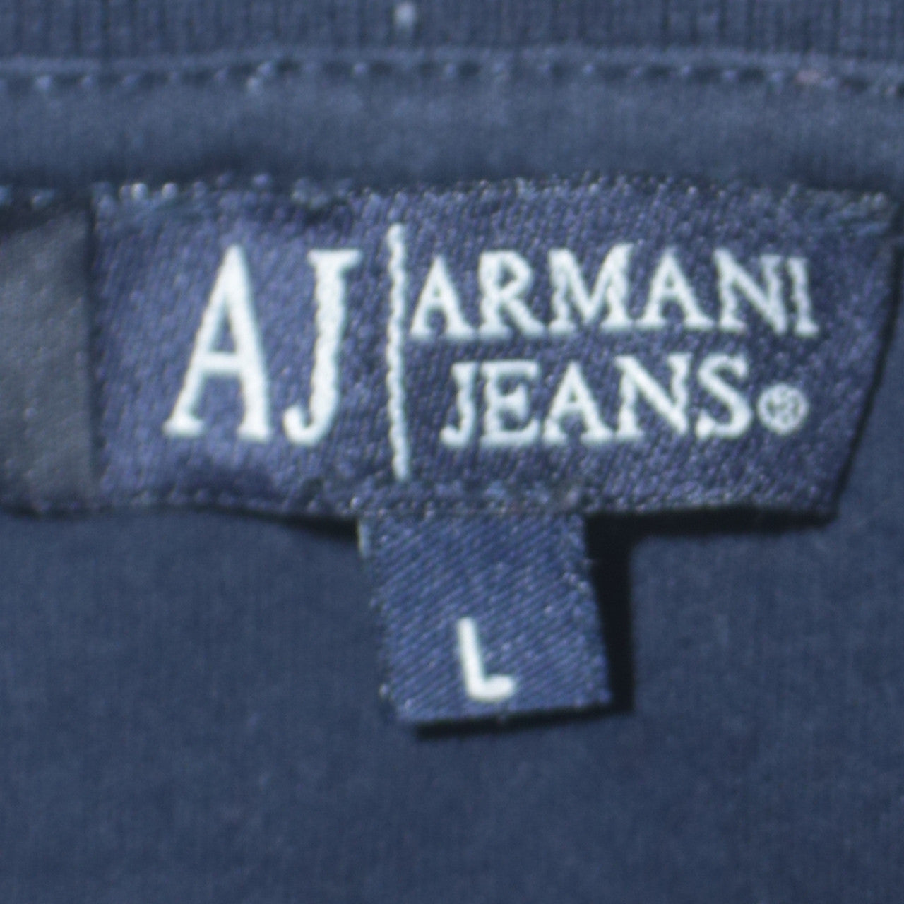 Armani Jeans Men's Blue Long Sleeve Cotton Polo Shirt L