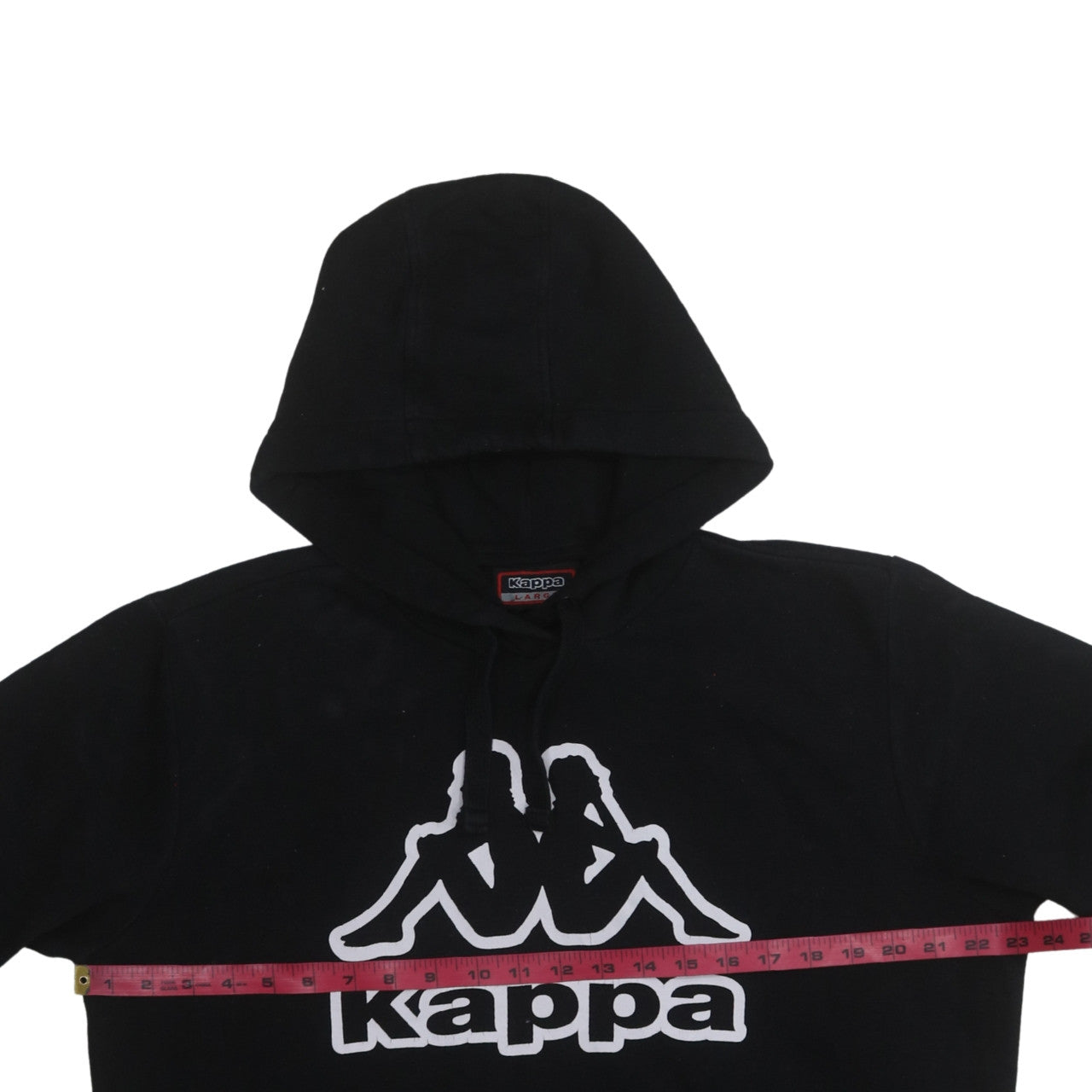 Kappa Men's Black Pullover Hoodie Large Graphic Logo Sportswear