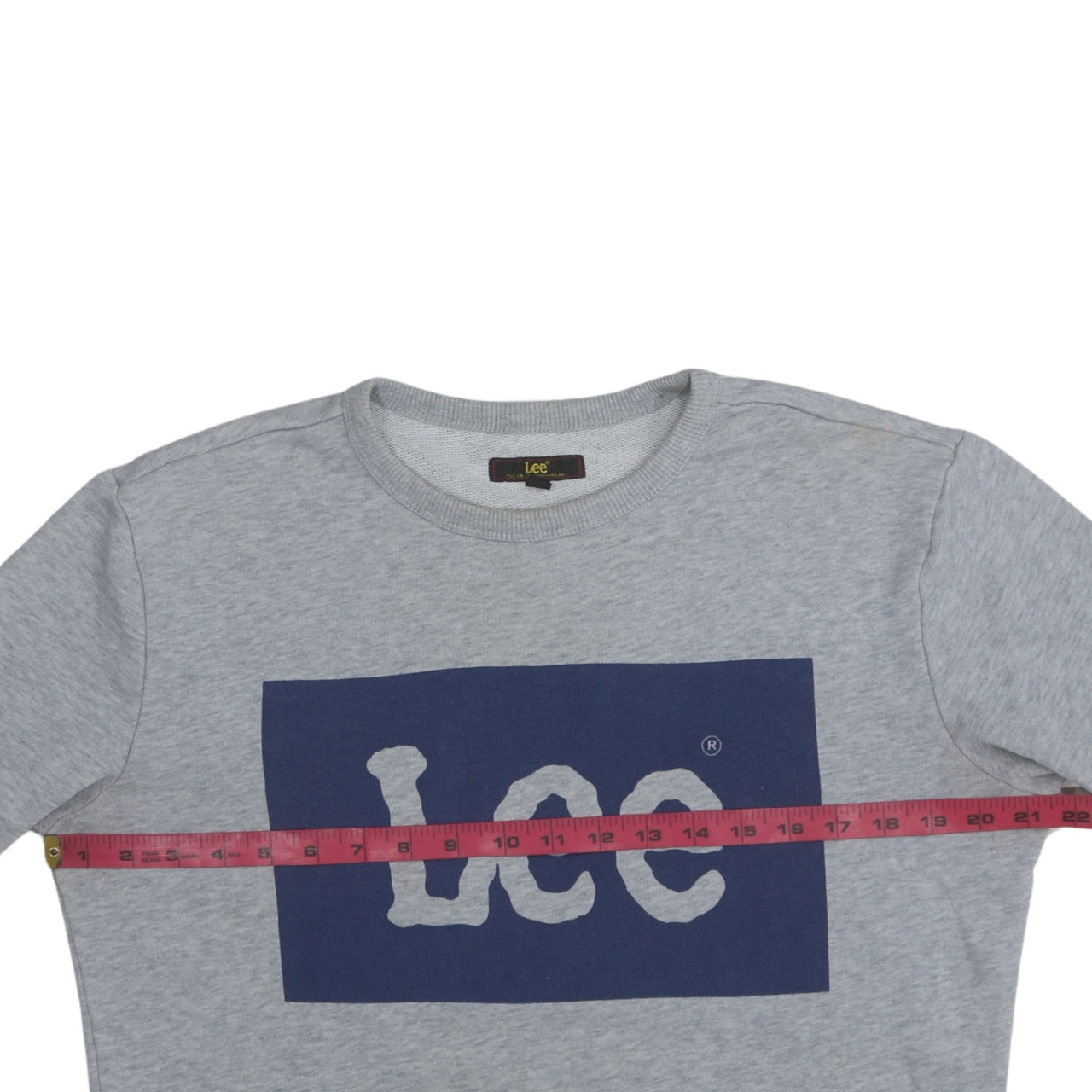Lee Mens Grey Crew Neck Logo Sweatshirt Size L Regular Fit