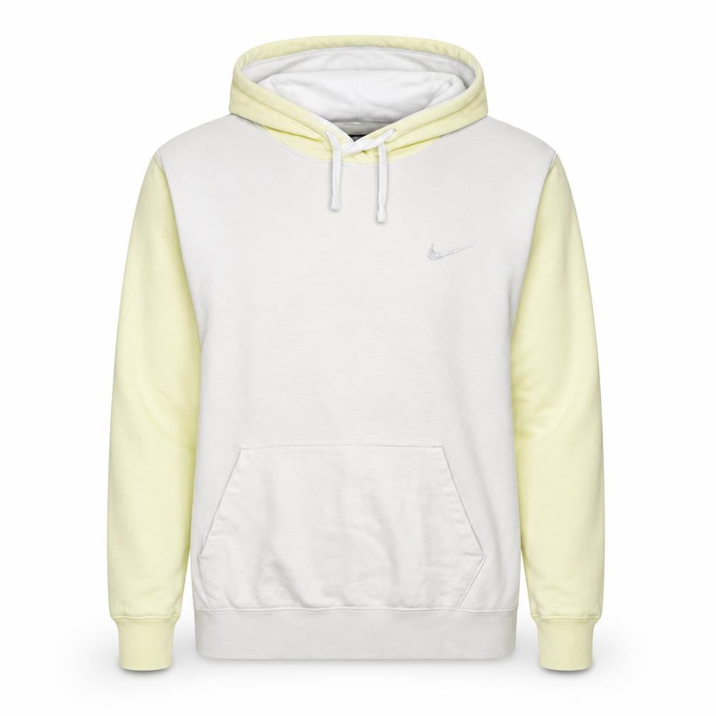 Nike Men's Beige Pullover Hoodie Small Logo Fleece Regular Fit