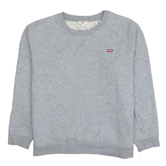 Levi's Women Grey Crew Neck Embroidered Sweatshirt M