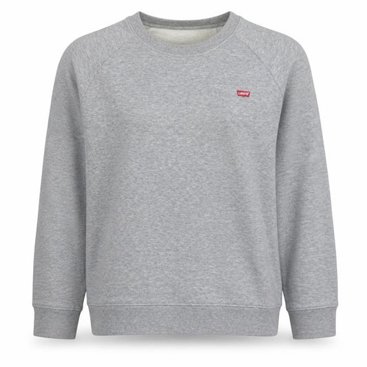 Levi's Women Grey Crew Neck Embroidered Sweatshirt M